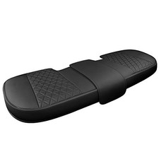 Luxury PU Leather Rear Car Seat Cover Adjustable Length 49-55'' A-Rear-Black