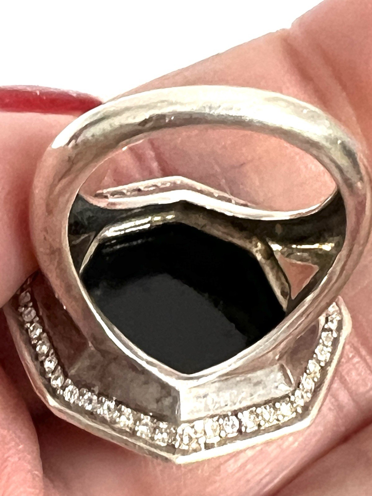 Judith Jack Abalone Doublet Ring 925 Sterling Mar… - image 9