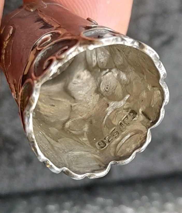 Ornate 925 Sterling Silver Thimble - Small Piece Of A Bygone Era 