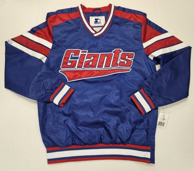 New York Giants Starter Jacket 'Blue' Pullover Windbreaker - Men's Size Small
