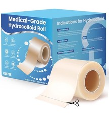 3 Rolls Hydrocolloid Roll Bandages, 2IN x 5FT Extra Large Hydrocolloid Patch