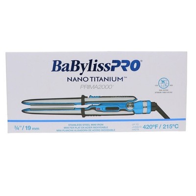 Babyliss PRO Nano Titanium Prima 2000 Mini Iron 3/4'', Model BNT2000UC