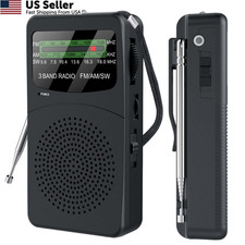 FM AM SW Back Clip Pocket Radio, Battery Operated Mini Radios, Portable r99