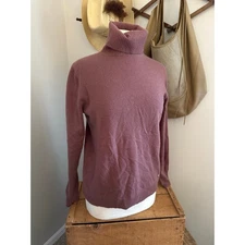 Saks Fifth Avenue neutral stripe cashmere sweater size large 