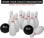 Indoor Bowling Set - 10 + 2 Pieces for Kids & Adults