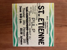 PULP / St Etienne Original Ticket Stub 1993 – Jarvis Cocker Milk Tray Gig!