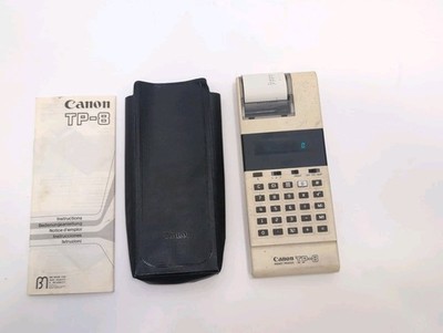 Vtg Pocket Printer Canon TP-8 LED Printing Calculator Adding Machine