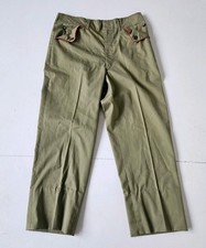 Mid Century Boy Scouts of America BSA Olive Green Uniform Pants Red Piping 30W