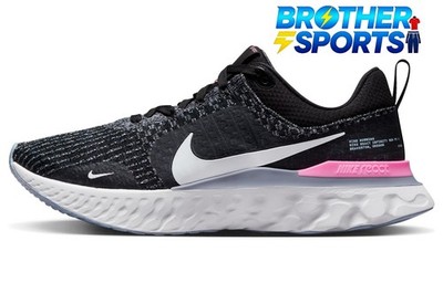 Nike React Infinity Run Flyknit 3 'Black Football Grey Pink' DZ3014-001 Men