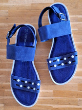 Sandalen + Tamaris +  Royalblau + Wildleder +...