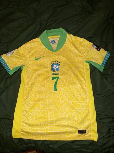 Vini Jr #7 Brazil Copa America Jersey | Brand New Fan Version | Mens L (Fits M)
