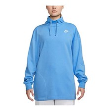 Nike Women  s Sportswear Club Fleece Oversized Mock Neck Sweatshirt XSmall NEW 