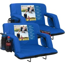 Stadium Seats with Back Support 380 lbs - 2.8'' Thick Comfy Cushion, 6 Adju...