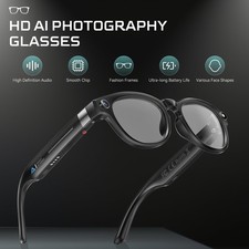 AI Smart Glasses HD Camera Video Translation Bluetooth Call Music Photochromic