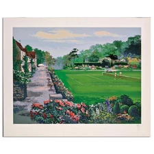 Mark King (1931-2014) "Lawn Tennis" Hand signed limited edition serigraph