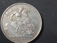 1889 Queen Victoria Jubilee Silver Crown Head Coin