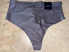 NWT Spanx SPANXshape Sheer Control Gray Thong Panty Large 40130r