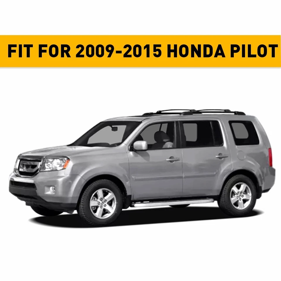 Paneles de puerta delantera reposabrazos cubiertas de repuesto para Honda Pilot 2009-2015 negro Foto 2 de 4