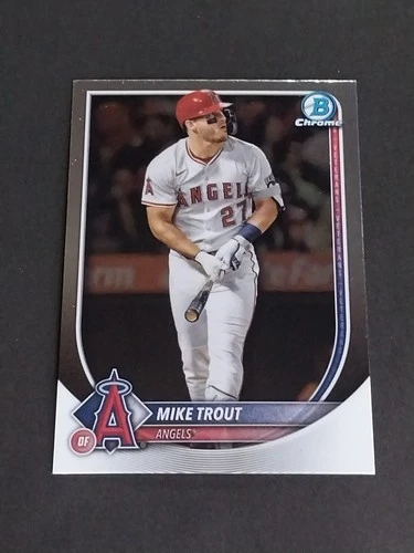MIKE TROUT 2025 Bowman Chrome MLB Baseball Card #27 Los Angeles Angels