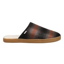 10018706 TOMS MEN'S HARBOR SLIPPER RED ABSTRACT PLAID SIZE 9