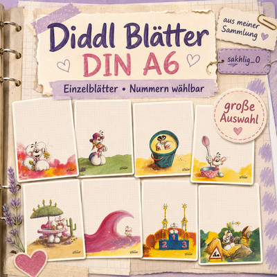 Diddl Blätter DIN A6 | Einzelblätter | viele Nummern wählbar | Sammlung |
