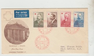 Finland 1958 FDC Red Cross issue Used good condition