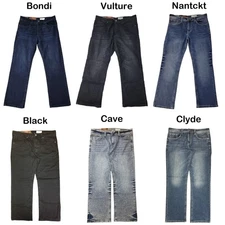 Axel Men's Slim Boot Cut Stretch Comfort Button & Zip Closure Denim Jeans