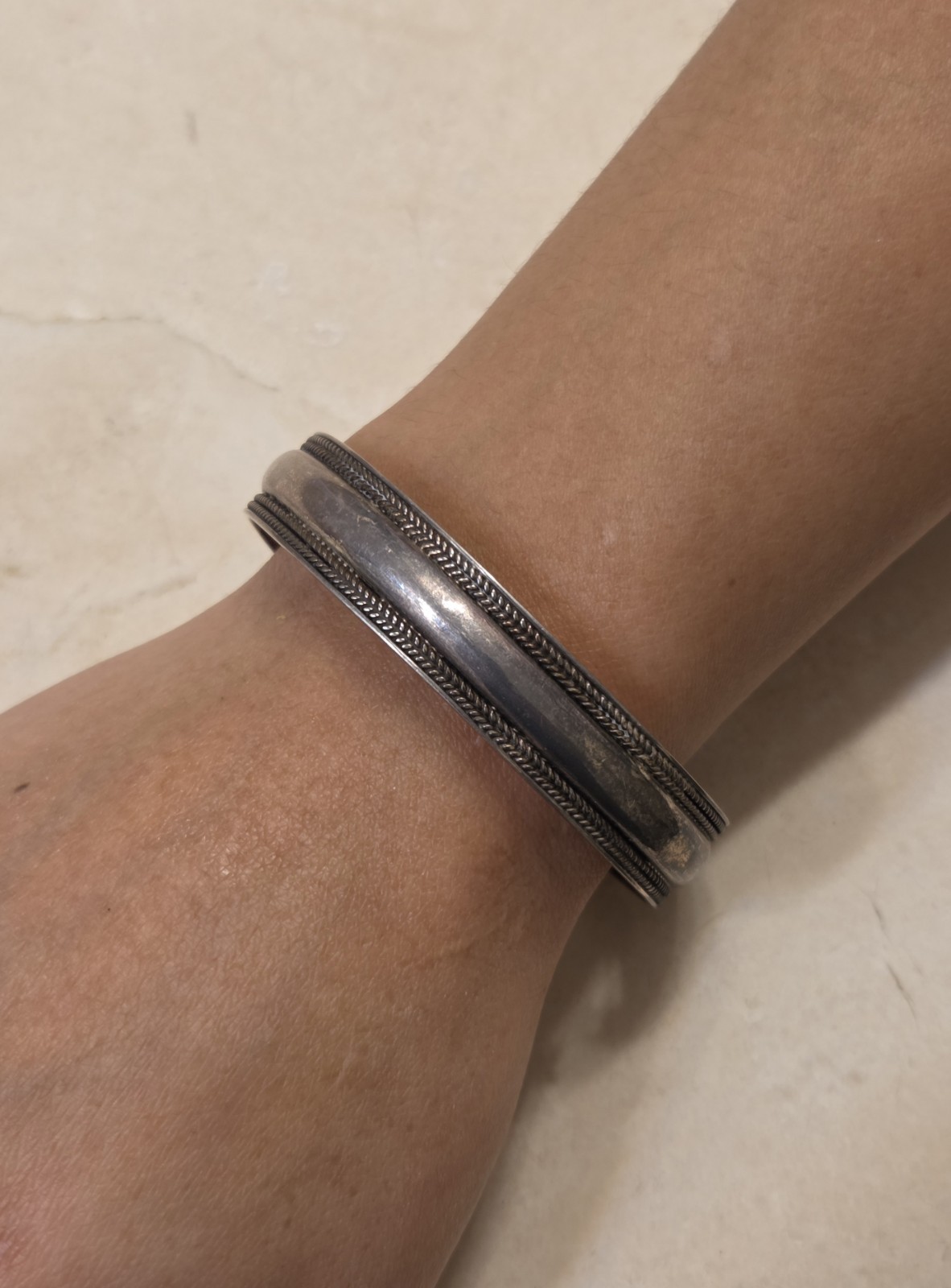 Vintage Ross-Simons Solid Sterling Silver Cuff Br… - image 2