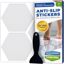 Anti Slip Shower Stickers 24 PCS, Invisible Non-Slip Shower Strips for Adults,