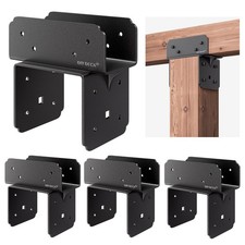 Post Tie Bracket Stainless Steel Beam Connector (4Pack, P6x6-B(4x4/4x6)) 4Pack