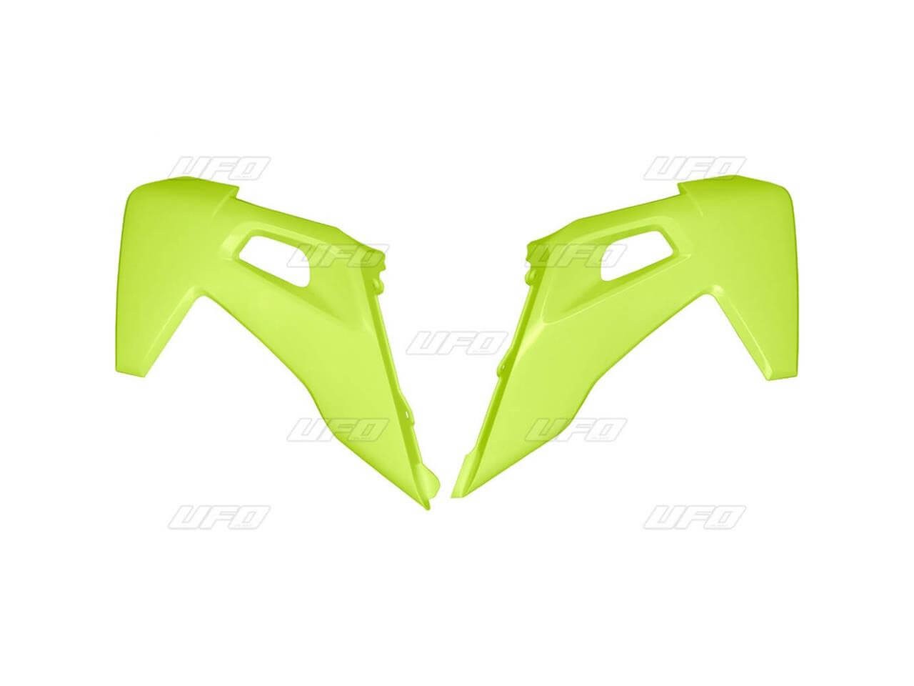 Ouïes de radiateur jaune fluo UFO Husqvarna FE FC TC 2019 2020 2021 2022