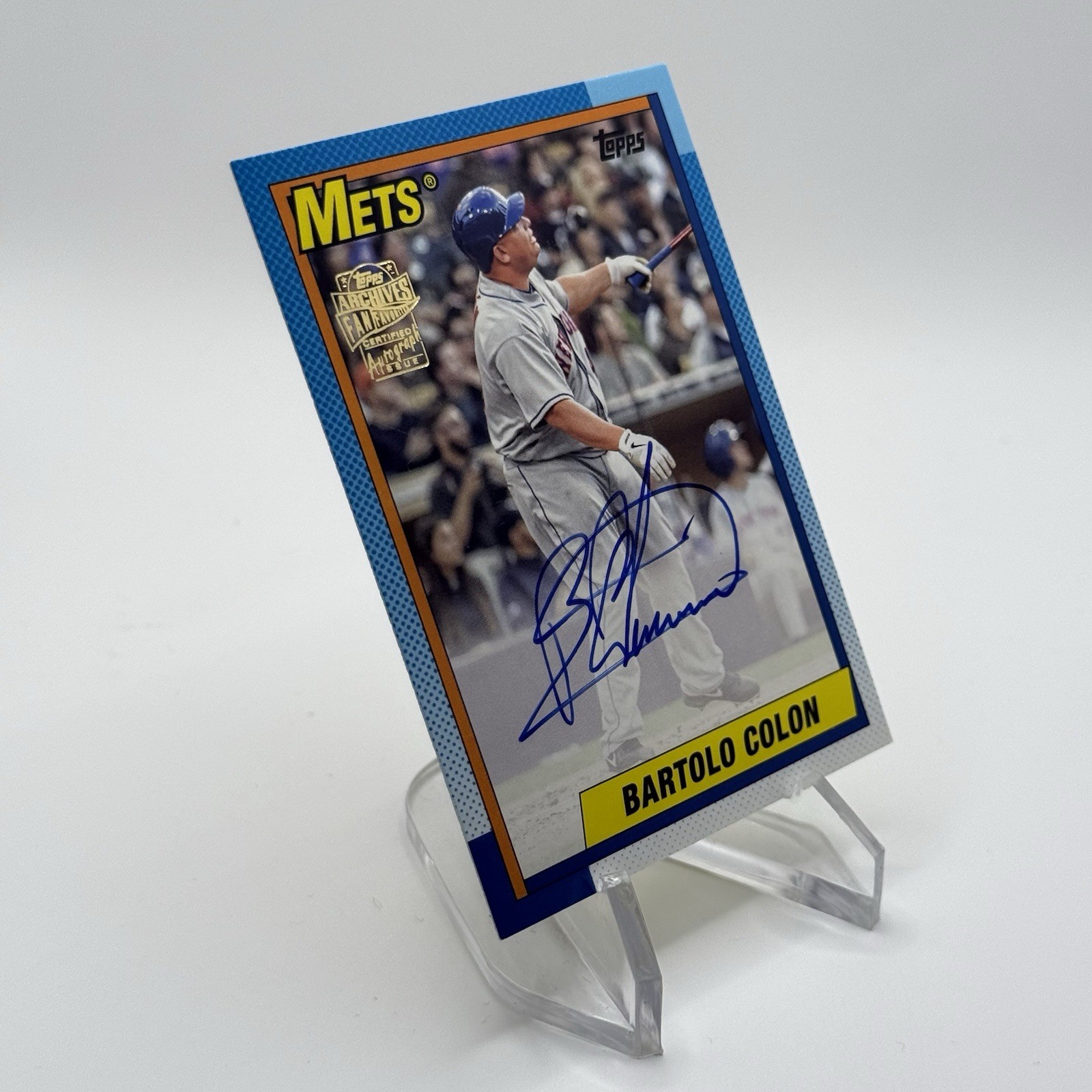 2023 Topps Archives 1990 Fan Favorite Autographs Bartolo Colon #90FF-BC Auto