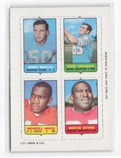 1969 Topps 4-in-1 Bobby Maples, Karl Noonan, Wendell Hayes, Houston Antwine