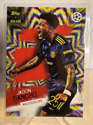 Topps Steve Aoki 2021/22 UEFA Champions League Manchester United Jadon Sancho