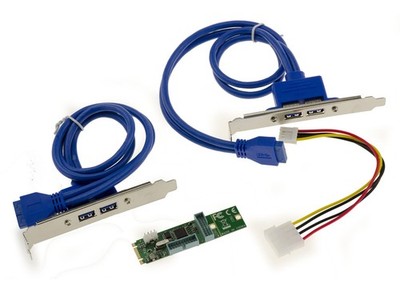 Controller Card M2 - 4 USB3 Ports - M.2 NGFF ''B + M Key'' - NEC Chipset