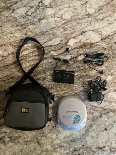 Sony CD Walkman D-E356CK Portable CD Player Silver Car Ready ESPMAX Vintage