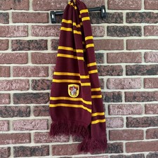 Harry Potter Gryffindor Scarf Striped Knit House Crest Replica Hogwarts Cosplay