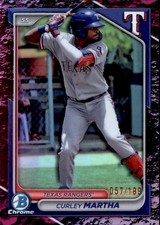 Curley Martha 1st Bowman #BDC-165 #/199 Texas Rangers