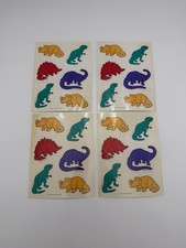 Vintage 1987 Hallmark Prehistoric Dinosaurs Sticker Sheets 4 Sheets Unused Rare