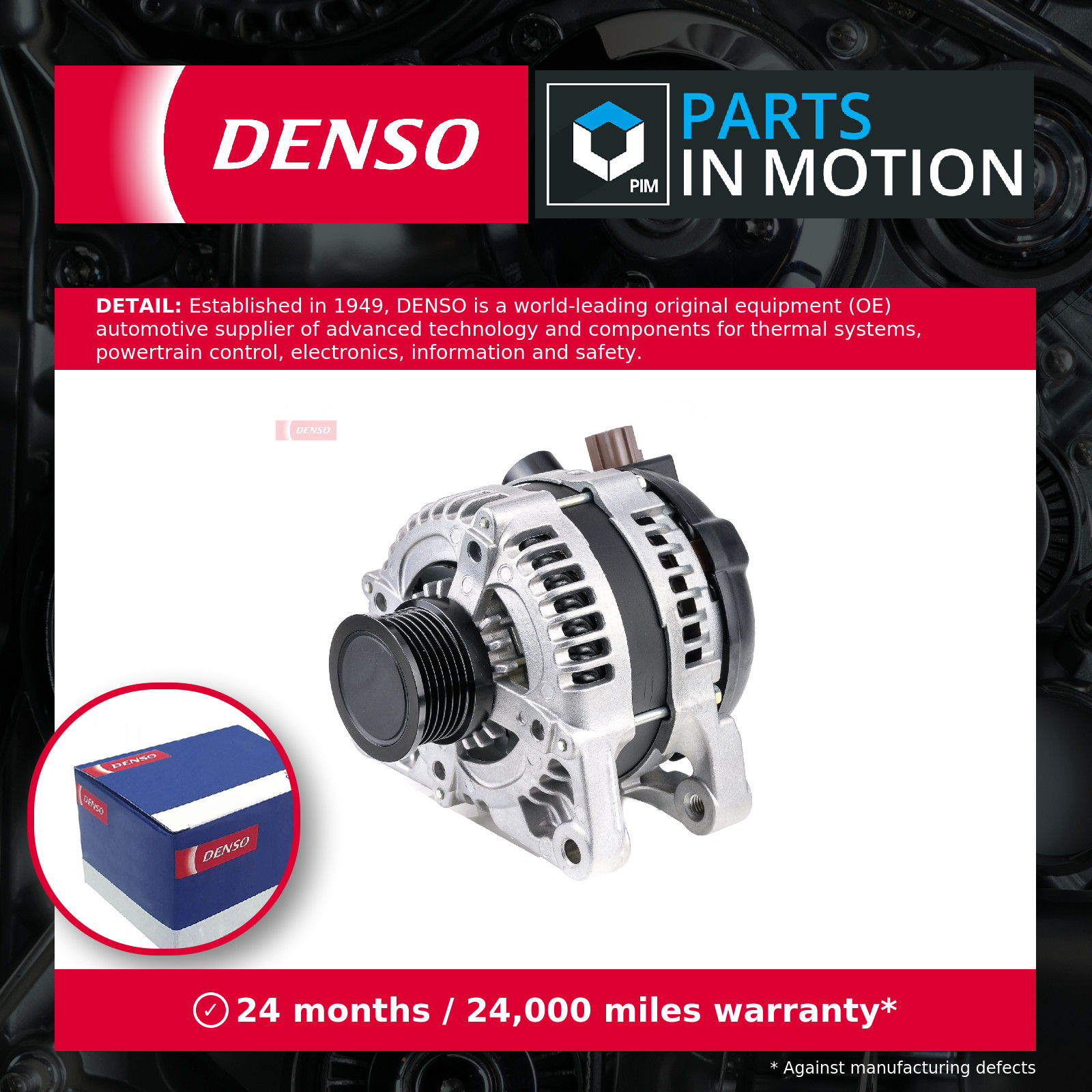 Alternator DAN1118 Denso 8M5T10300YA 31285593 8M5T10300YB 31288155 1704085 - Image 6