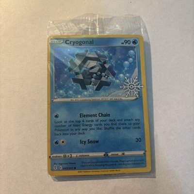 Cryogonal 043/203 COSMOS HOLO SNOWFLAKE STAMP Pokemon TCG 2023 Holiday Promo NEW
