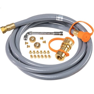 10ft Durable Gas Hose Propane to Natural Grill Conversion Kit Easy Install