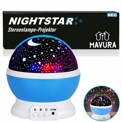 NIGHTSTAR Sternenhimmel Projektor Nachtlicht Sternenlicht 360° Galaxy Lampe - Bild 1 von 4