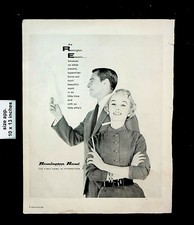 1955 Remington Rand Typewriters Electric Man Woman Vintage Print Ad 26917 thumbnail