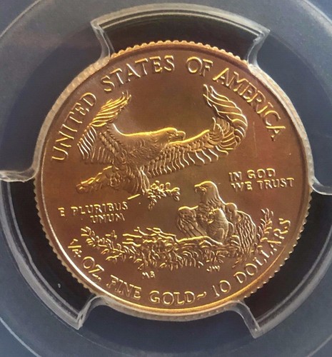 2017 $10 American Gold Eagle 1/4 ozt PCGS MS70 St. Gaudens Label, Low Population - Picture 4 of 5