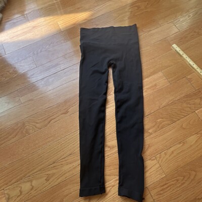 Spanx Seamless Side Ankle Zip Leggings Women's Black Size M