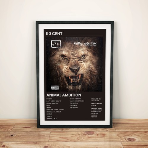 50 Cent - Animal Ambition Album Cover Music Poster. Great gift! - Picture 3 of 5