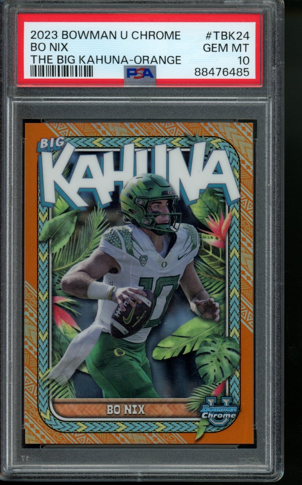 2023 Bowman University Chrome BO NIX BIG KAHUNA Orange Refractor /25 PSA 10