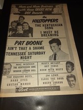 Dot Records Rare Original 1955 Promo Poster Ad Framed! Pat Boone The Hilltoppers