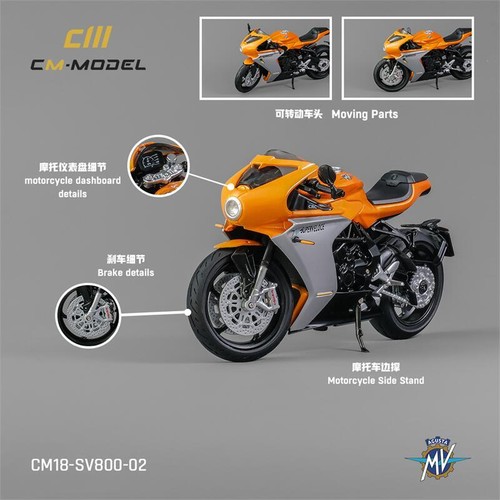 CM MODEl 1:18 MV Agusta Superveloce/F3Rosso Diecast Model Car - Picture 6 of 21